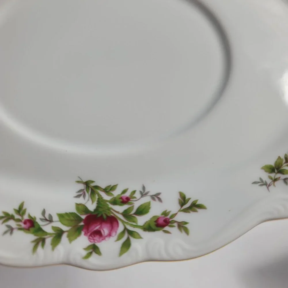 Traditions China Johann Haviland Moss Rose Gravy Boat & Underplate Pink Roses